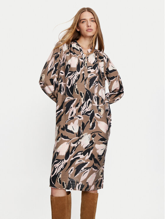 Fransa Kasdieninė suknelė · Ruda · Midi