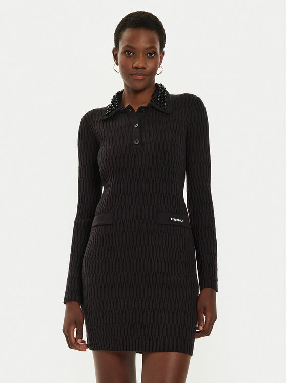 PINKO Trikotažinė suknelė · Juoda · Mini