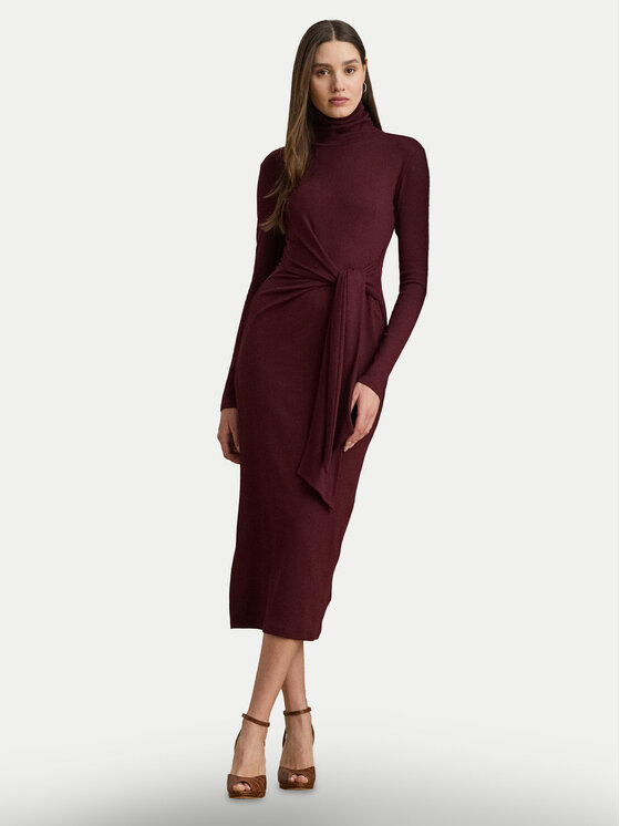 LAUREN RALPH LAUREN Trikotažinė suknelė · Vyšninė · Midi