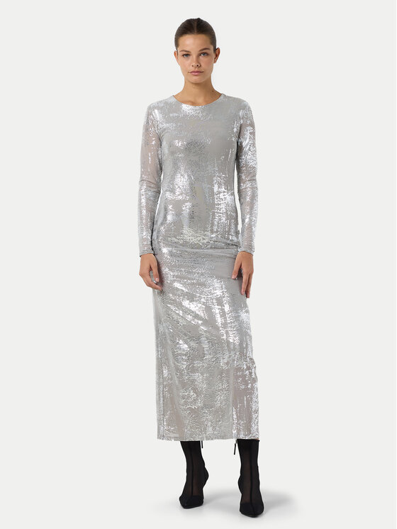 Noisy May Kokteilinė suknelė · Sidabrinė · Midi
