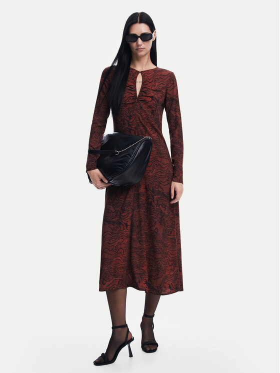 Desigual Kasdieninė suknelė · Ruda · Midi