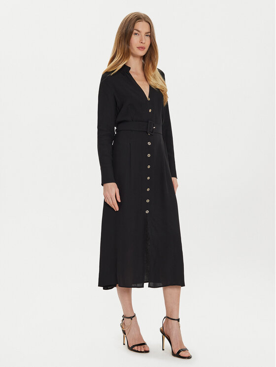 TWINSET Marškinių tipo suknelė · Juoda · Midi