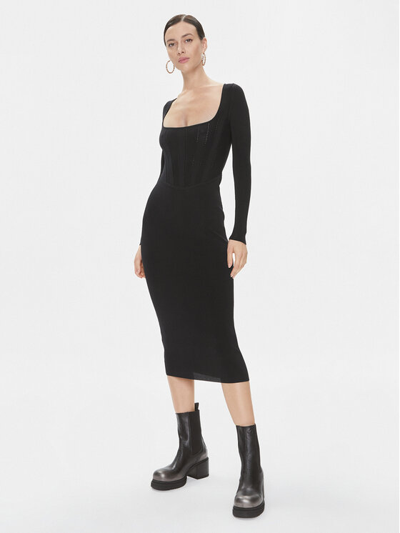 PINKO Trikotažinė suknelė · Juoda · Midi