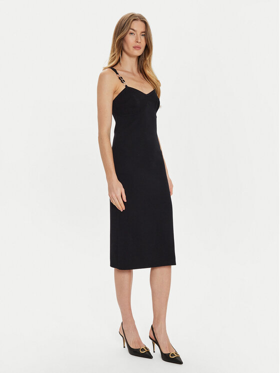 Kodas 20MAY TWINSET Kokteilinė suknelė · Juoda · Midi