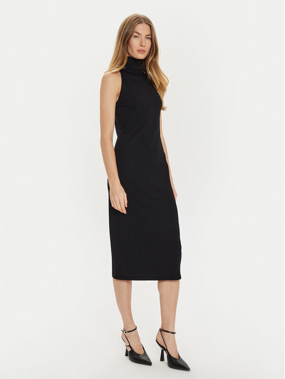 TWINSET Trikotažinė suknelė · Juoda · Midi