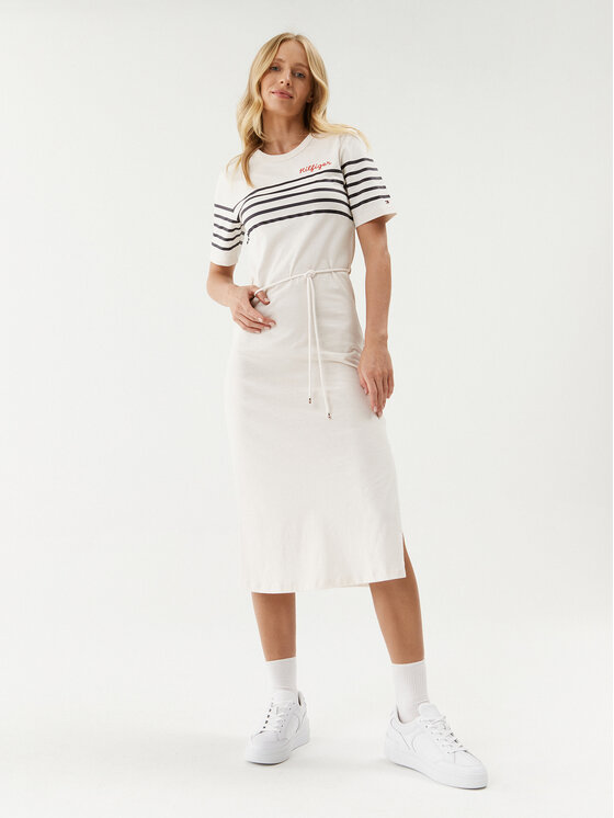 Tommy Hilfiger Kasdieninė suknelė · Écru · Midi