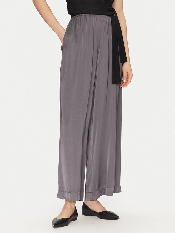 ViCOLO Medžiaginės kelnės · Pilka · Relaxed Fit