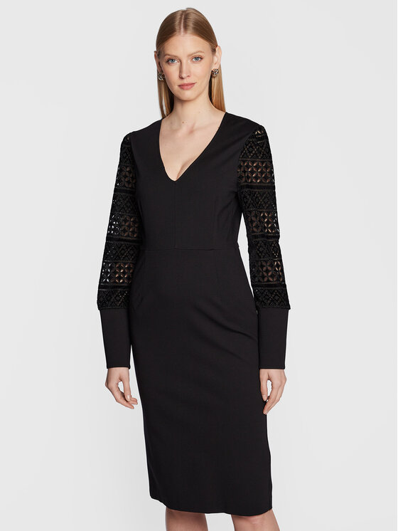 Kodas 20MAY TWINSET Kokteilinė suknelė · Juoda · Midi