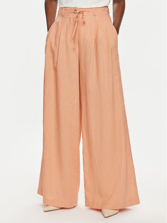 ViCOLO Medžiaginės kelnės · Oranžinė · Relaxed Fit