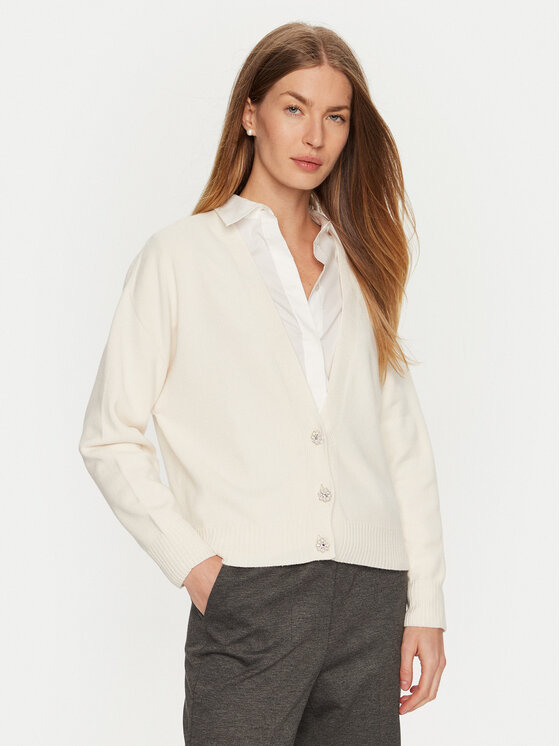 ViCOLO Kardiganas · Écru · Regular Fit