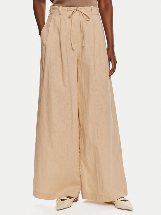 ViCOLO Medžiaginės kelnės · Smėlio · Relaxed Fit