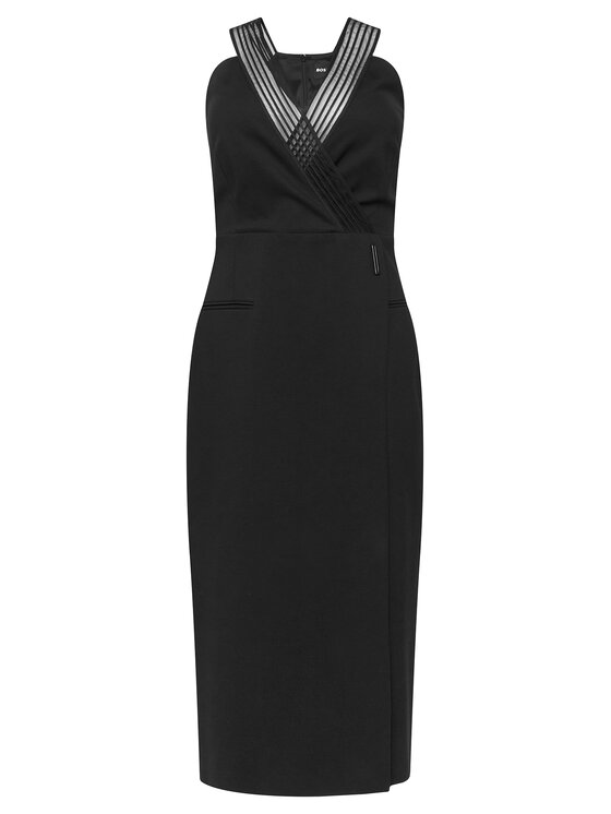 BOSS Kokteilinė suknelė · Juoda · Midi