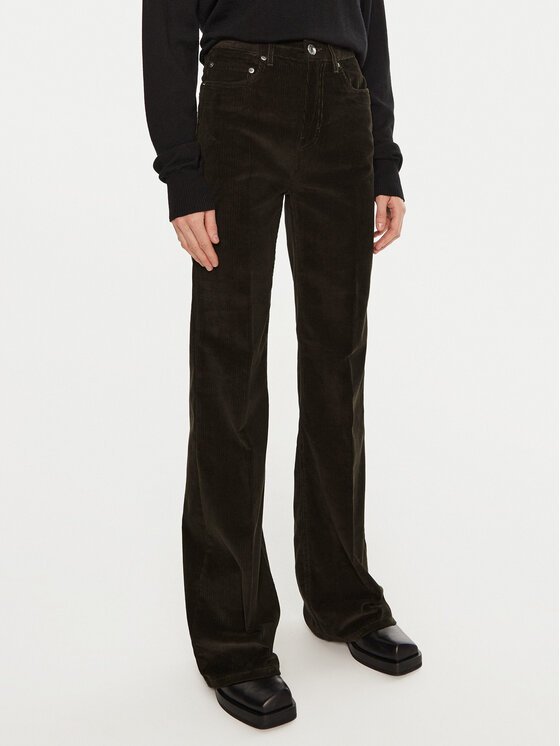 AMI Paris Medžiaginės kelnės · Ruda · Regular Fit
