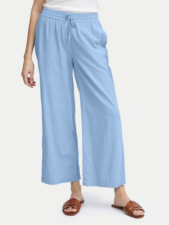 Fransa Medžiaginės kelnės · Mėlyna · Relaxed Fit