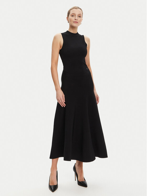 Guess Trikotažinė suknelė · Juoda · Midi