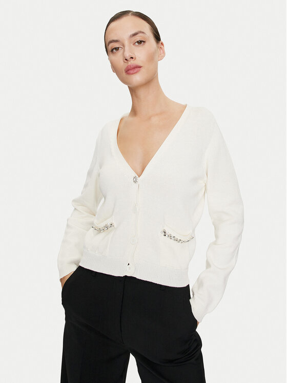 ViCOLO Kardiganas · Écru · Relaxed Fit