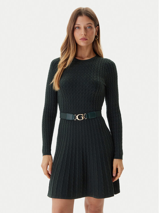 Guess Trikotažinė suknelė · Žalia · Mini