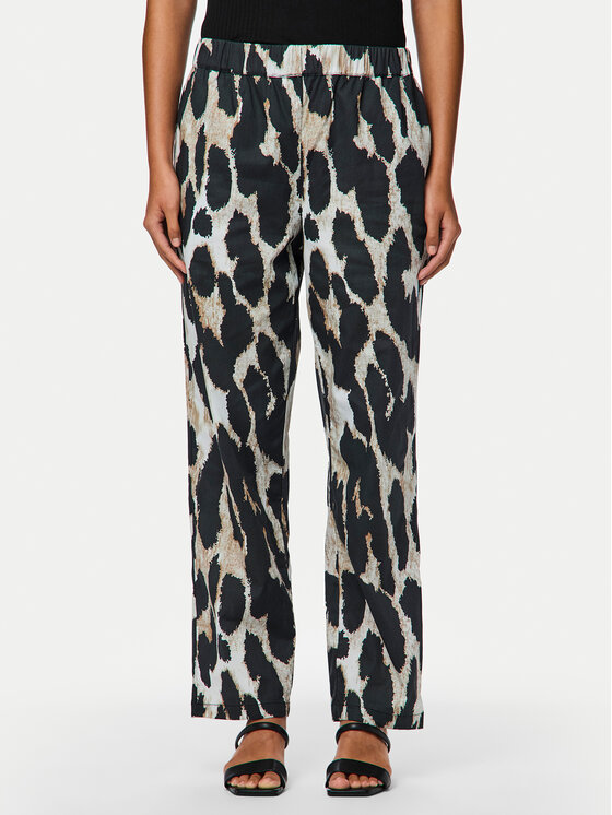 Pieces Medžiaginės kelnės · Juoda · Regular Fit