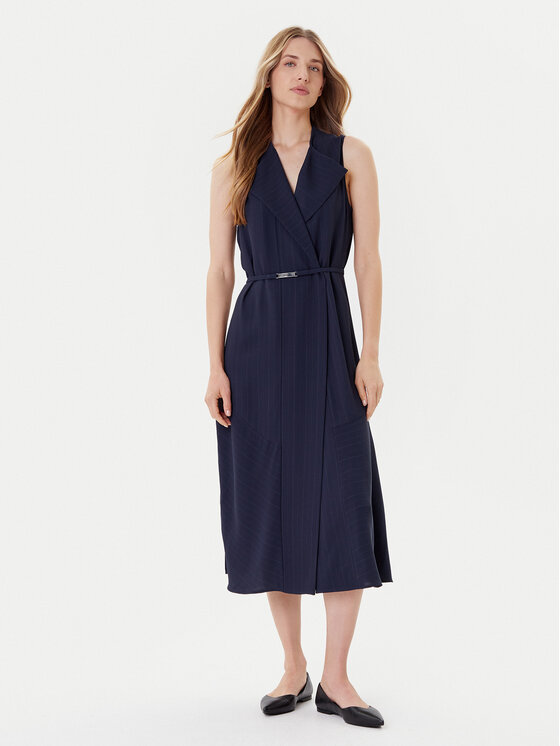 BOSS Kokteilinė suknelė · Tamsiai mėlyna · Midi