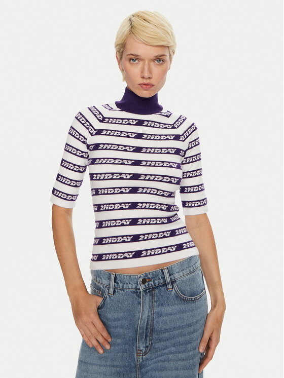 2NDDAY Megztinis · Mėlyna · Slim Fit