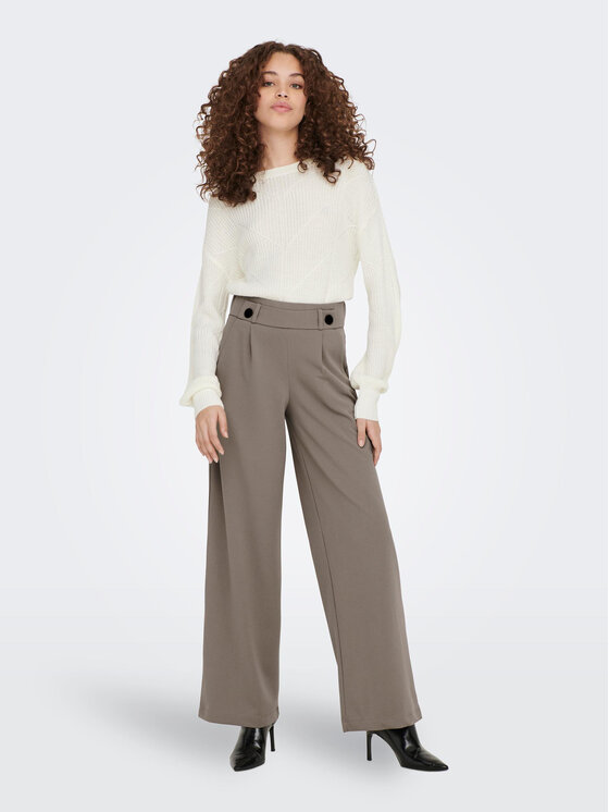JDY Medžiaginės kelnės · Smėlio · Regular Fit