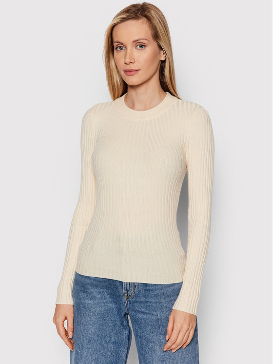 Pieces Megztinis · Smėlio · Slim Fit