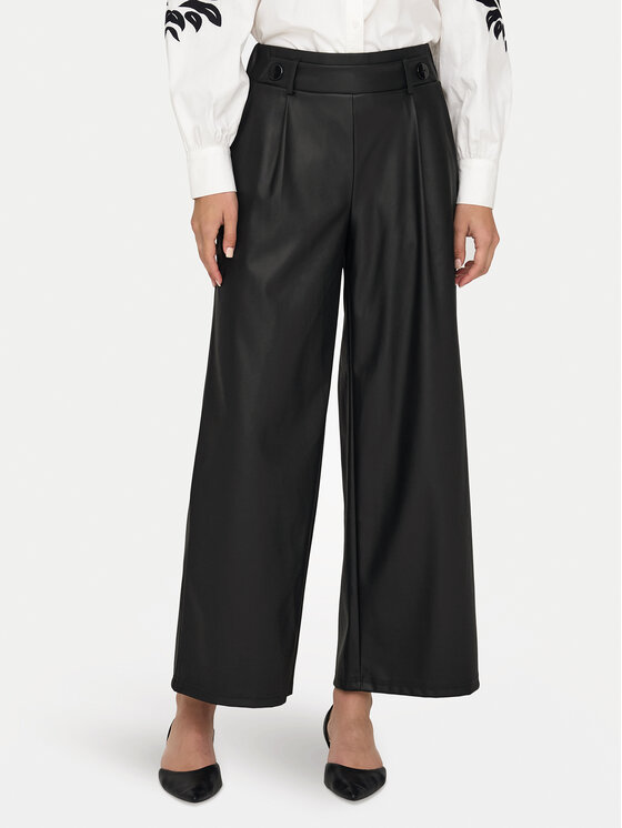 Kodas 20MAY JDY Dirbtinės odos kelnės · Juoda · Regular Fit
