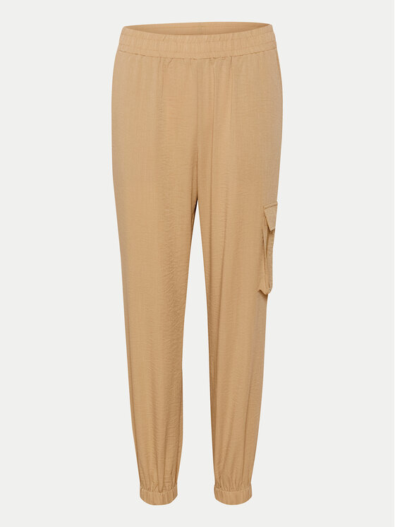 Kaffe Medžiaginės kelnės · Smėlio · Relaxed Fit