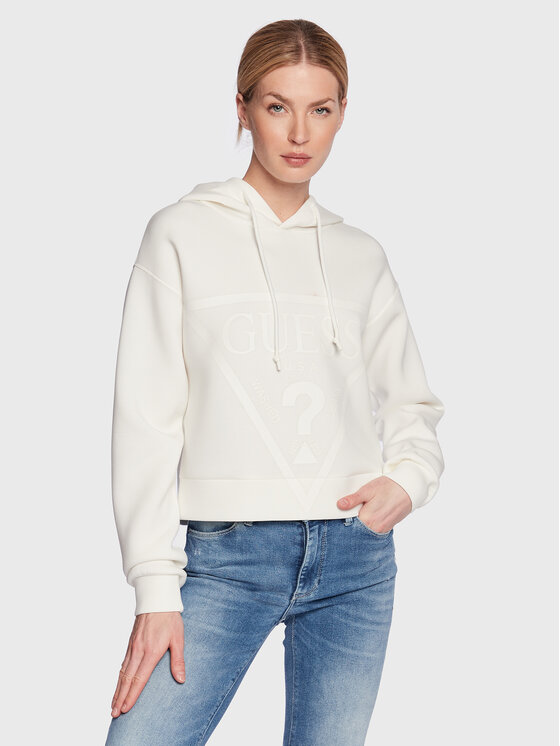 Guess Džemperis · Balta · Relaxed Fit