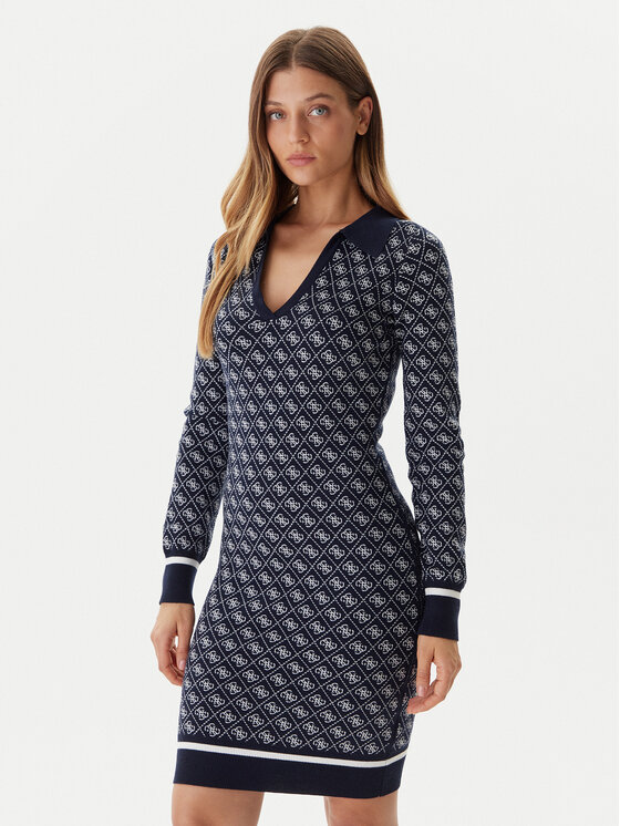 Guess Trikotažinė suknelė · Tamsiai mėlyna · Mini