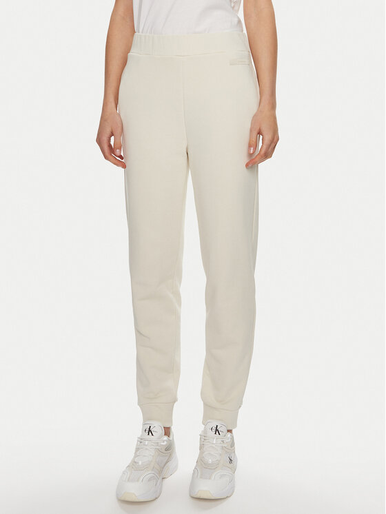 Calvin Klein Sportinės kelnės · Écru · Regular Fit
