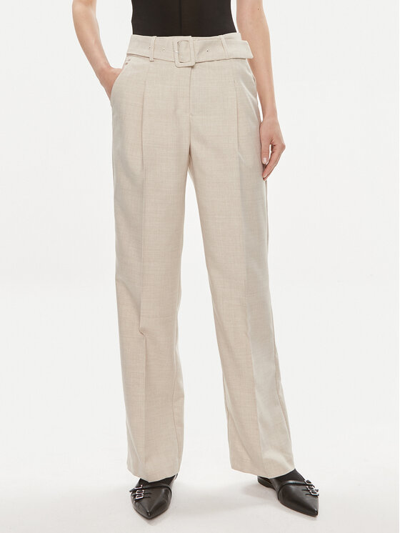 Vero Moda Medžiaginės kelnės · Smėlio · Regular Fit