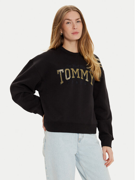 Tommy Jeans Džemperis · Juoda · Relaxed Fit