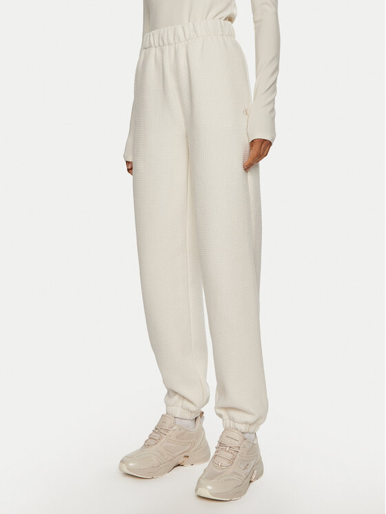 Calvin Klein Jeans Sportinės kelnės · Balta · Regular Fit