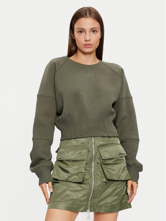 Alpha Industries Džemperis · Žalia · Regular Fit
