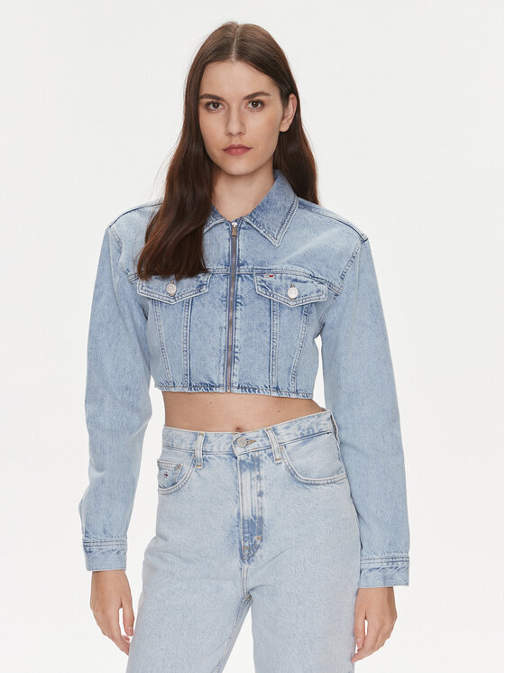 Tommy Jeans Džinsinė striukė · Mėlyna