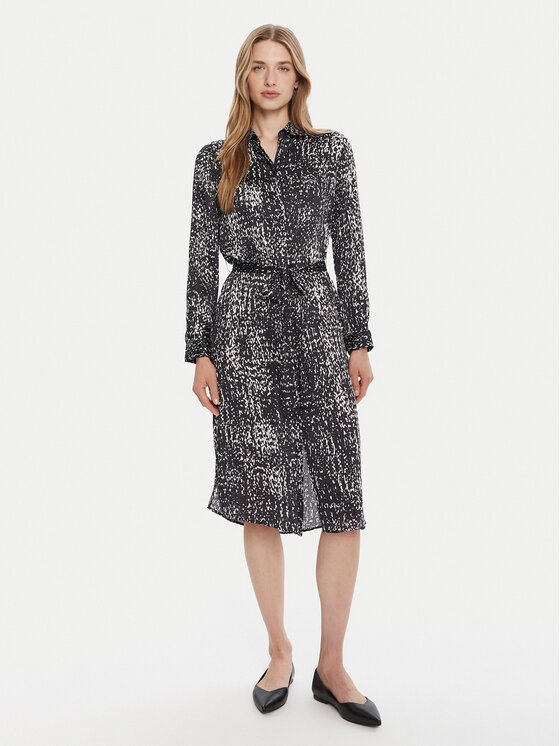 Calvin Klein Marškinių tipo suknelė · Tamsiai mėlyna · Midi
