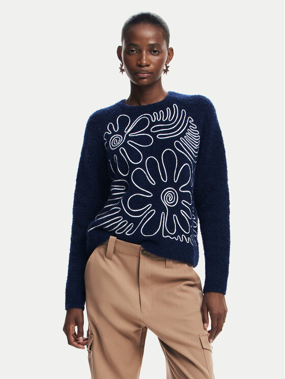Desigual Megztinis · Tamsiai mėlyna · Regular Fit