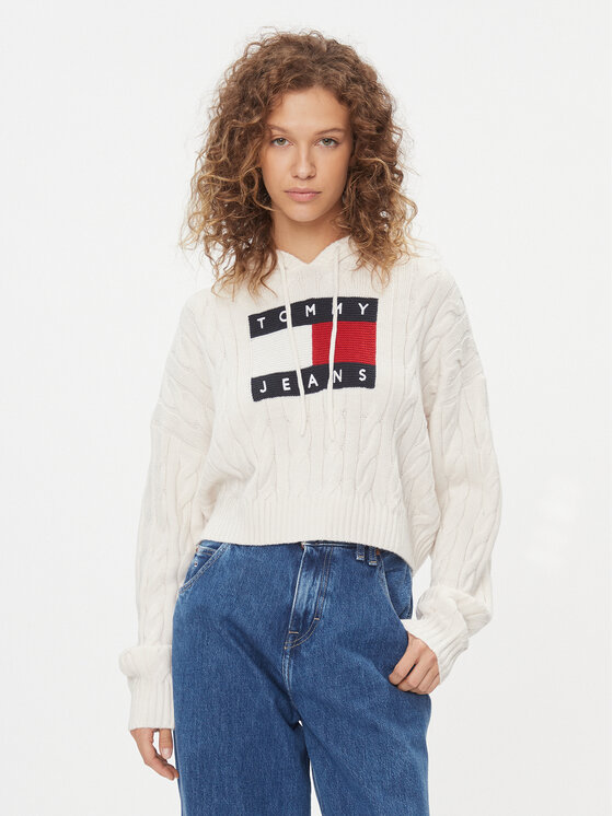 Tommy Jeans Megztinis · Écru · Regular Fit