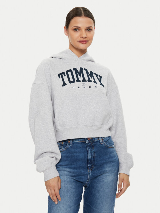 Tommy Jeans Džemperis · Pilka · Relaxed Fit