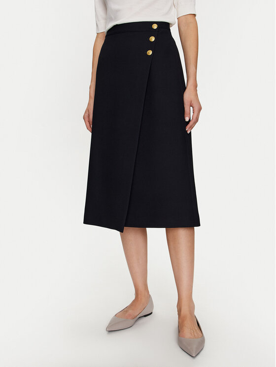 Tommy Hilfiger Trapecijos formos sijonas · Tamsiai mėlyna · Midi