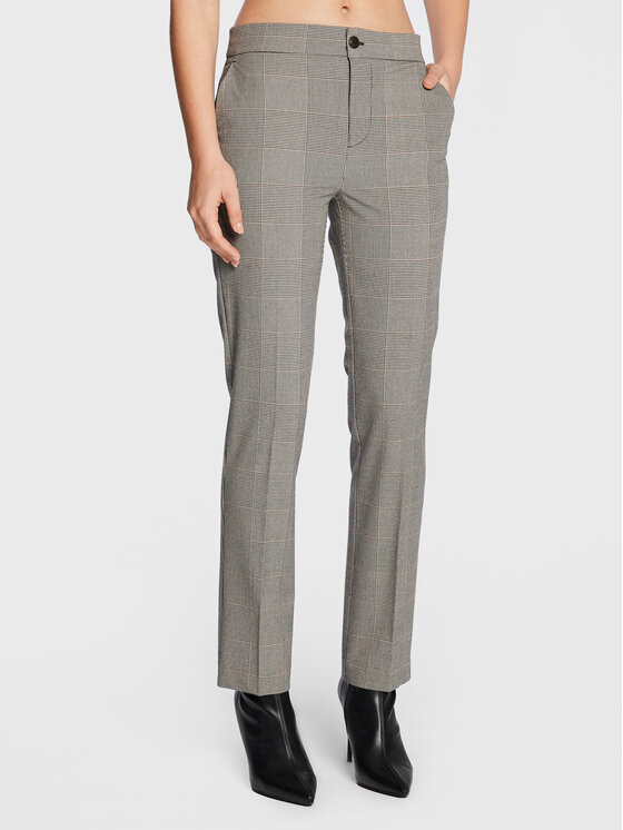 TWINSET Medžiaginės kelnės · Pilka · Regular Fit