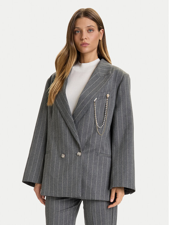 ViCOLO Švarkas · Pilka · Regular Fit