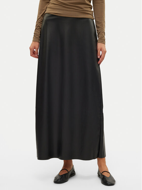 Vero Moda Dirbtinės odos sijonas · Juoda · Maksi