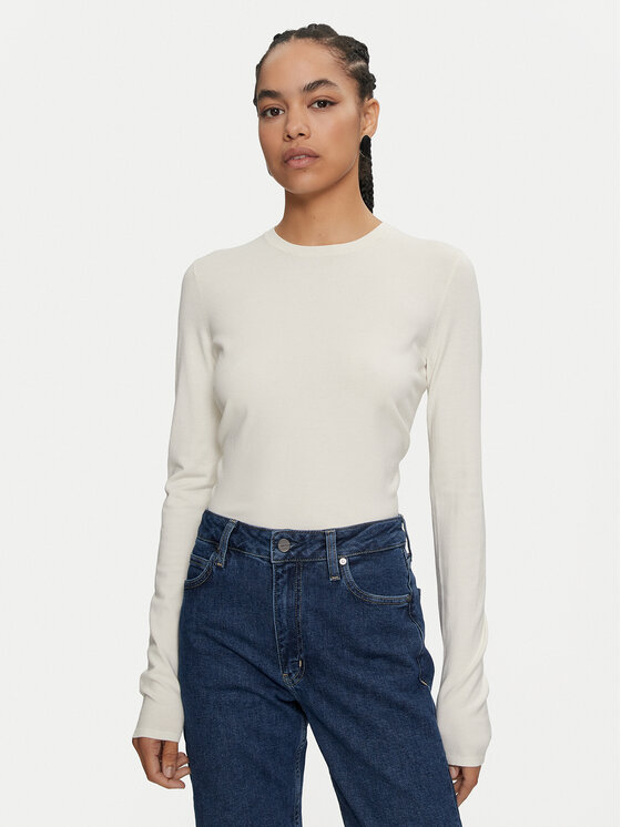 Calvin Klein Megztinis · Écru · Regular Fit