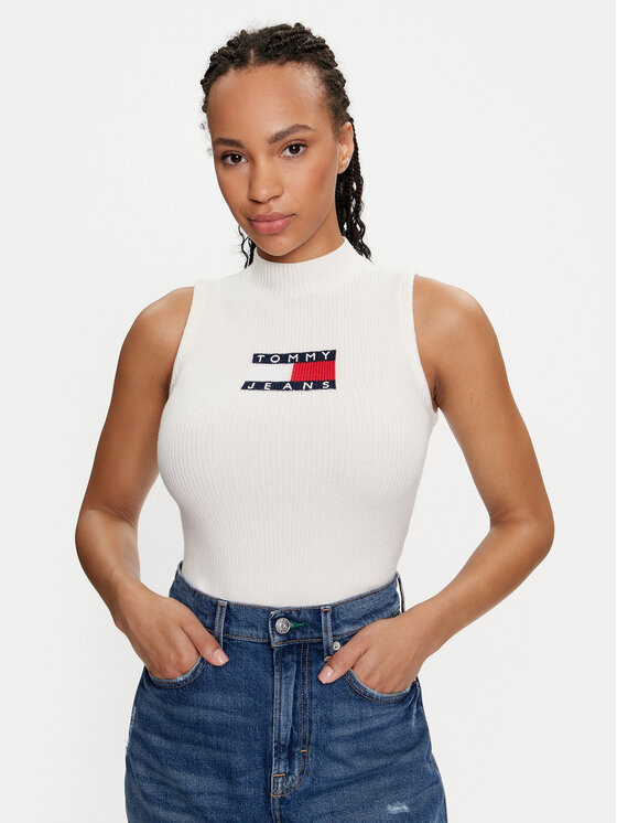 Tommy Jeans Golfas · Écru