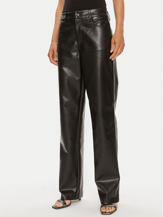 Kodas 20MAY Calvin Klein Jeans Dirbtinės odos kelnės · Juoda · Regular Fit