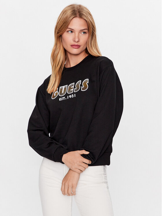 Guess Džemperis · Juoda · Relaxed Fit