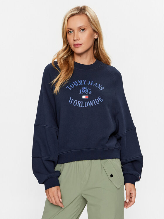 Tommy Jeans Džemperis · Tamsiai mėlyna · Relaxed Fit