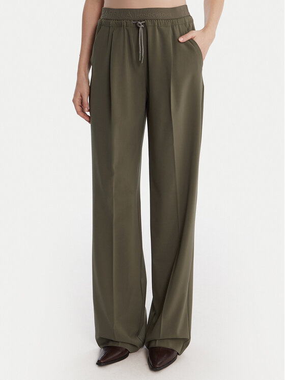 Marella Medžiaginės kelnės · Žalia · Regular Fit